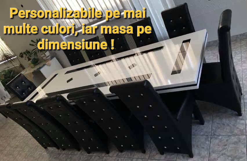SET DEN 2 , MASA + 12 SCAUNE