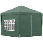 Outsunny Cort impermeabil 3x3 m pentru gradina, cort cu panouri laterale pliabile din otel si copertina din material Oxford, Verde