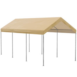 Outsunny Garaj tip cort 6m x 3m, Garaj portabil, Cort de gradina cu copertina, adapost de depozitare, cu copertina din PE anti-UV si kit de ancorare, pentru masina, barca, petrecere, nunta