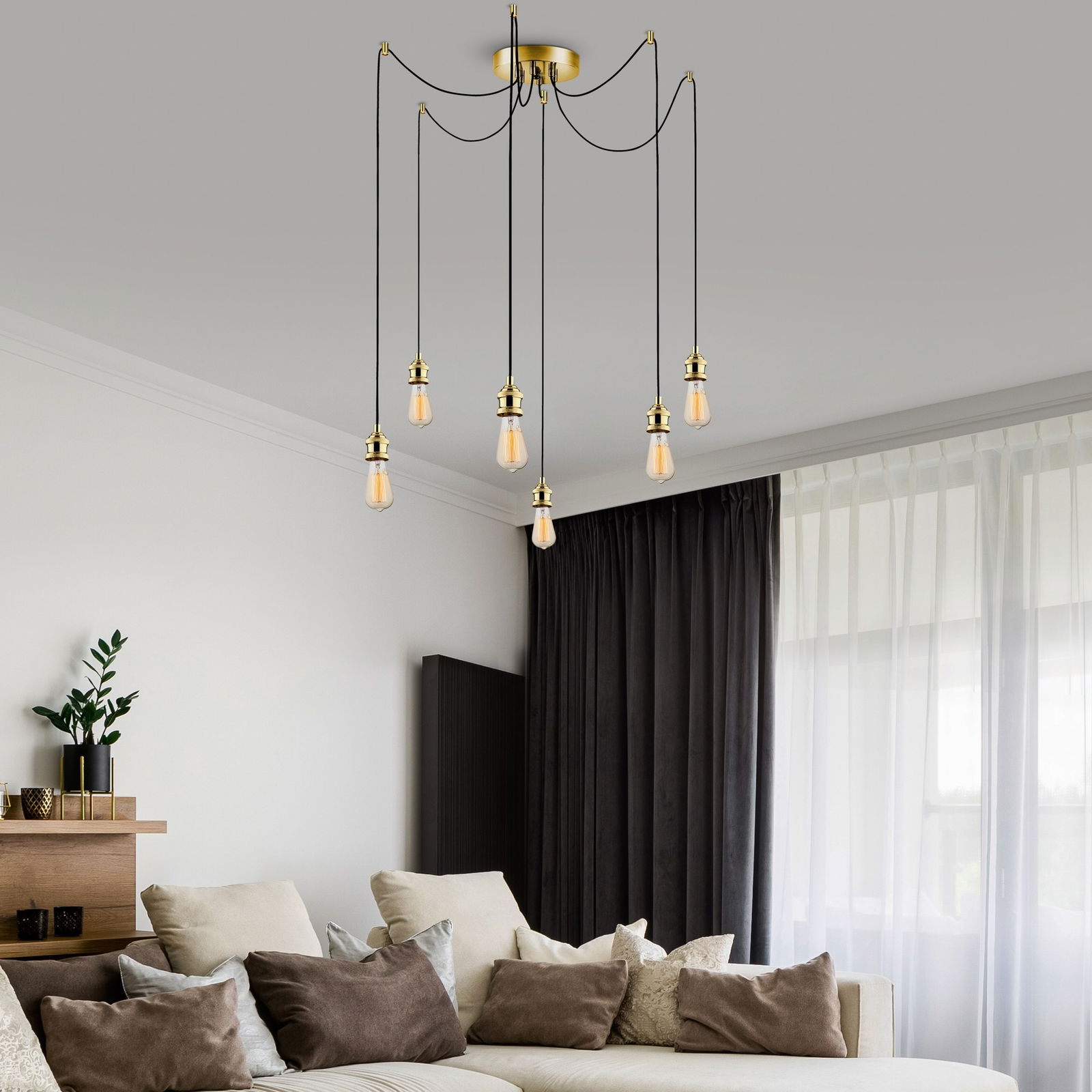 Lustra Kabluni MR-913 Auriu / Negru