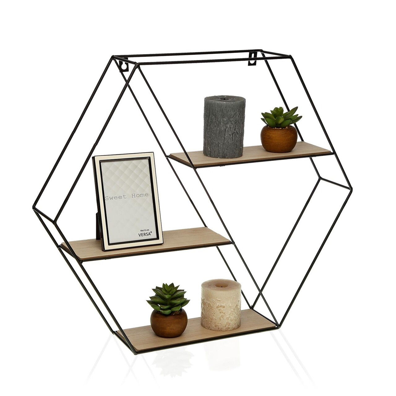 Raft de perete Larson, Versa, 58 x 11 x 51 cm, metal