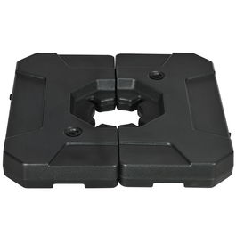 Outsunny Set de 2 greutati cu sarcina ridicata pentru baza umbrelei de soare, 110kg (cu nisip) sau 70kg (cu apa), negru | Aosom RO