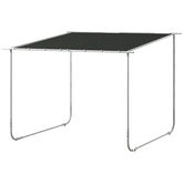 Outsunny Pergola mobila 3 x 3(m), Foisor de gradina cu roti, Copertina rezistenta la UV cu saci de nisip, Adapost tip parasolar pentru exterior pentru veranda, curte, terasa, Gri