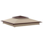 Outsunny Acoperis de rezerva pentru foisor pop-up pentru cadru de 3,25m x 3,25m, Copertina pentru foisor pe 2 nivele, protectie UV 30+, Bej, DOAR COPERTINA