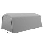 Outsunny Carport rezistent 3,3 x 6,2 m, Cort tip garaj portabil cu copertina cu 2 ferestre de ventilatie si usa mare, pentru masina, camion, barca, motocicleta, bicicleta, unelte de gradinarit