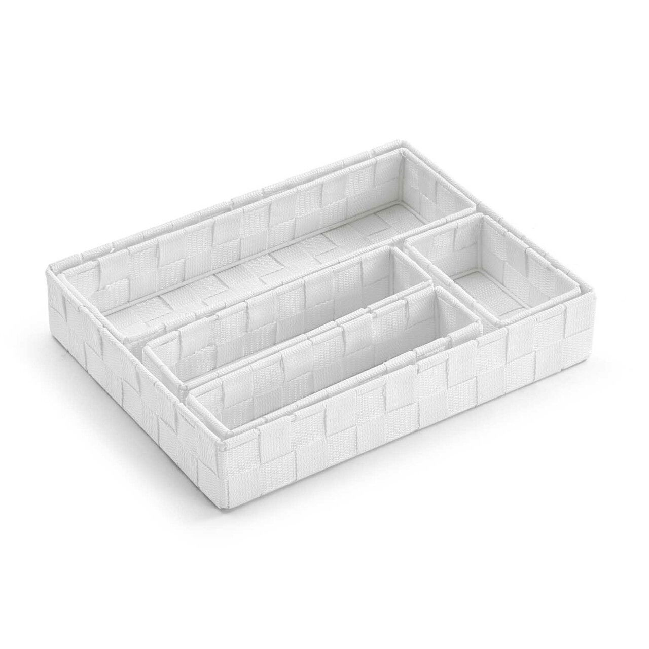Organizator pentru dulap 5 piese Blancas, Versa, compartimentat