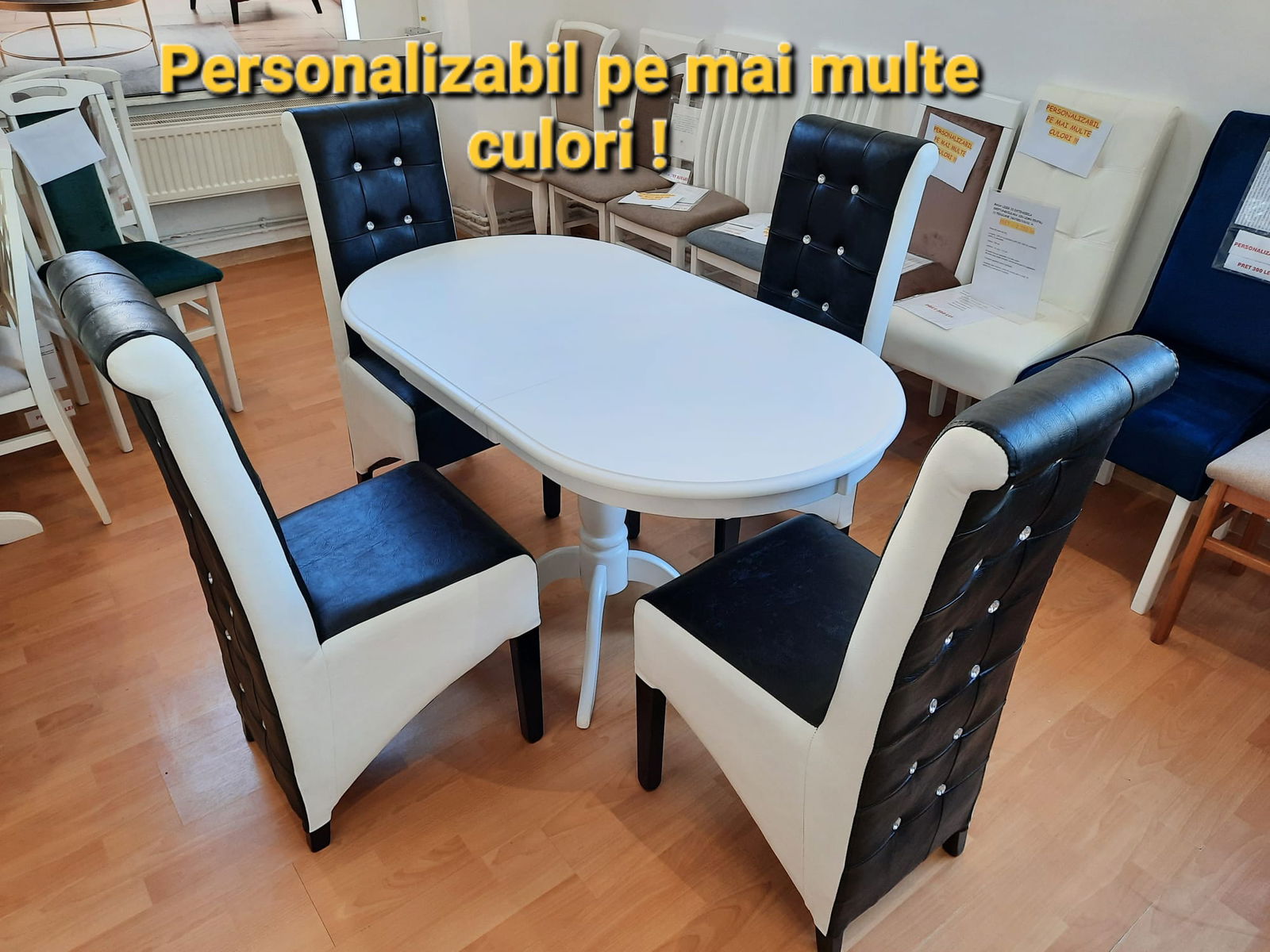 SET DEN 27 , MASA EXTENSIBILA + 4 SCAUNE