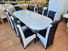 SET DEN 25 , MASA EXTENSIBILA + 8 SCAUNE