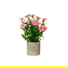 Floare artificiala in ghiveci Catharanthus, Decoris, Ø10 x 25 cm, hartie, roz