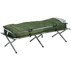 Outsunny Pat pliabil pentru camping, Set de pat portabil pentru exterior cu sac de dormit, saltea gonflabila, perna si geanta de transport, confortabil pentru calatorii, camping, plaja