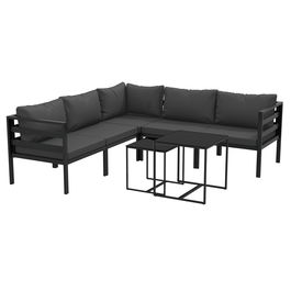 Outsunny Set de Mobilier de Gradina din 7 Piese cu Canapea de Colt, Masa de Cafea, Set de Mobilier Sectional, Gri