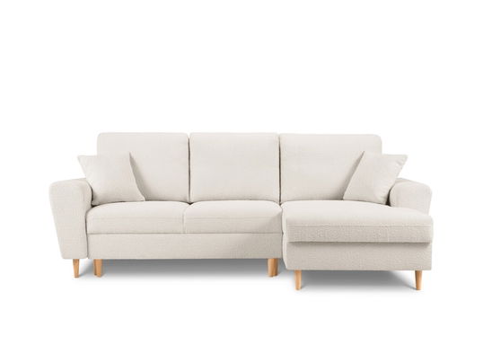 Coltar extensibil dreapta 4 locuri, Moghan, Micadoni Home, NL, 241x145x88 cm, poliester Boucle, bej