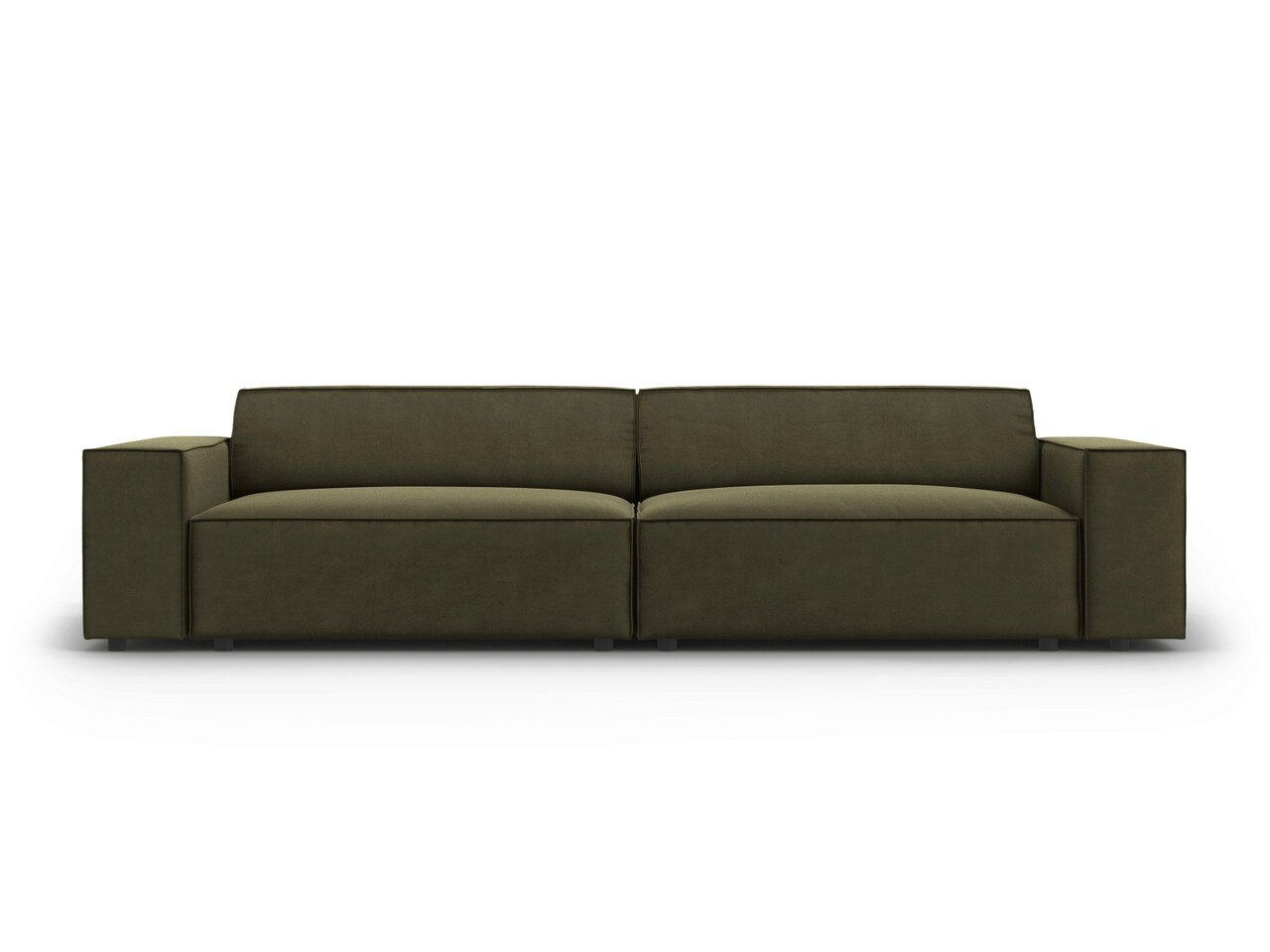 Canapea 3 locuri, Jodie, Micadoni Home, BL, 204x102x70 cm, catifea, verde