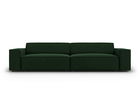 Canapea 3 locuri, Jodie, Micadoni Home, BL, 204x102x70 cm, catifea, verde bottle