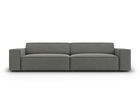 Canapea 3 locuri, Jodie, Micadoni Home, BL, 204x102x70 cm, catifea, gri deschis