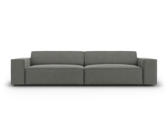 Canapea 3 locuri, Jodie, Micadoni Home, BL, 204x102x70 cm, catifea, gri deschis