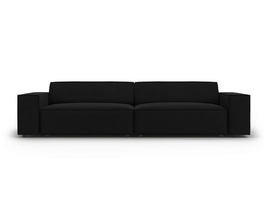 Canapea 3 locuri, Jodie, Micadoni Home, BL, 204x102x70 cm, catifea, negru