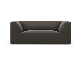 Canapea 2 locuri, Ruby, Micadoni Home, BL, 174x93x69 cm, catifea, gri inchis