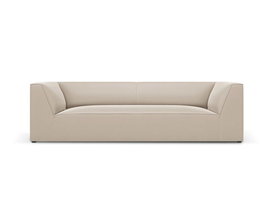 Canapea 3 locuri, Ruby, Micadoni Home, BL, 232x93x69 cm, catifea, bej