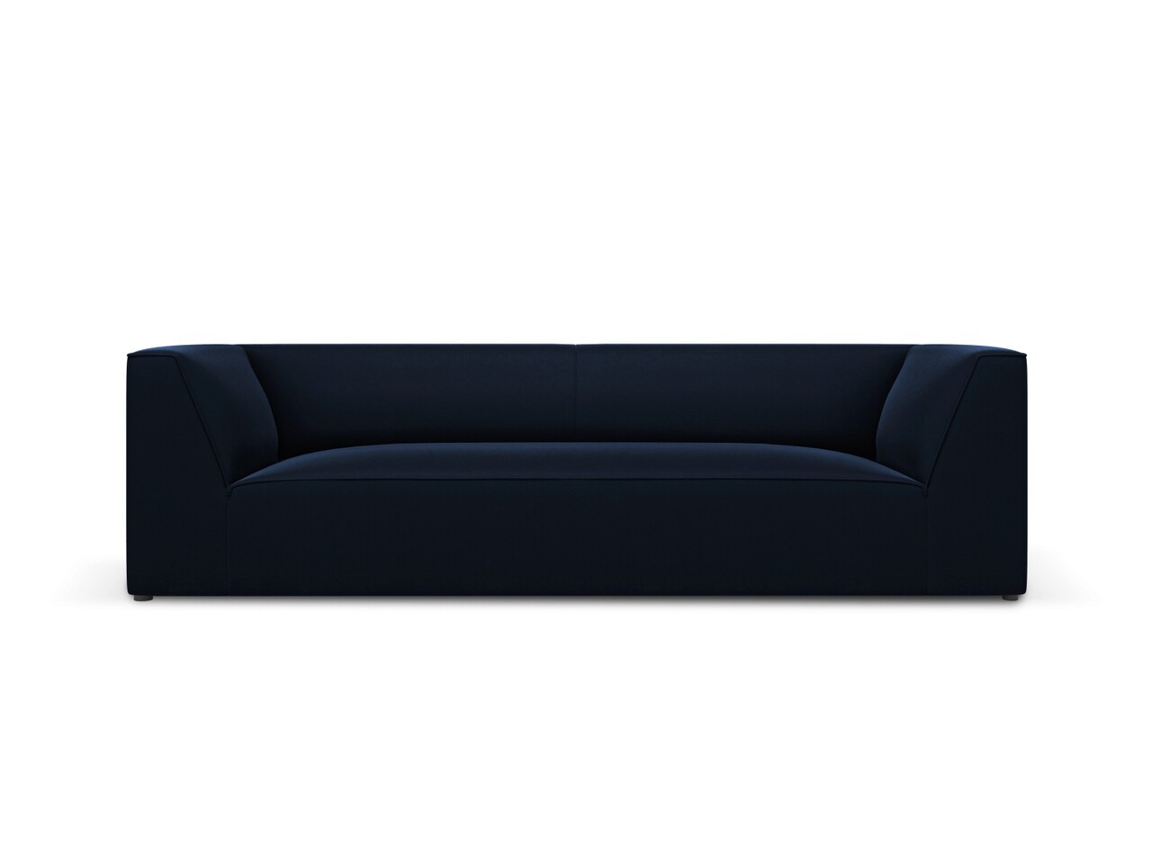 Canapea 3 locuri, Ruby, Micadoni Home, BL, 232x93x69 cm, catifea, albastru regal
