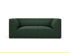 Canapea 2 locuri, Ruby, Micadoni Home, BL, 174x93x69 cm, poliester, verde