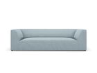 Canapea 3 locuri, Ruby, Micadoni Home, BL, 232x93x69 cm, velur, albastru deschis