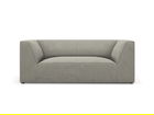 Canapea 2 locuri, Ruby, Micadoni Home, BL, 174x93x69 cm, velur, gri deschis