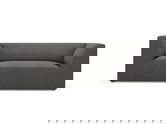 Canapea 2 locuri, Ruby, Micadoni Home, BL, 174x93x69 cm, velur, gri inchis
