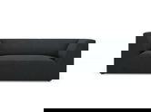 Canapea 2 locuri, Ruby, Micadoni Home, BL, 174x93x69 cm, velur, negru