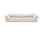 Canapea 4 locuri, Kaelle, Micadoni Home, BL, 248x110x85 cm, catifea, bej deschis