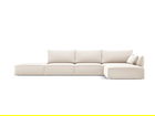 Coltar dreapta 5 locuri, Kaelle, Micadoni Home, BL, fara cotiera, 364x171x85 cm, catifea, bej deschis