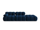 Canapea modulara dreapta 4 locuri, Bellis, Micadoni Home, BL, 282x94x63 cm, catifea, albastru regal