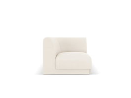 Modul canapea colt 1 loc, Miley, Micadoni Home, BL, 85x85x74 cm, poliester Boucle, bej