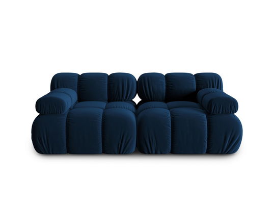 Canapea modulara 2 locuri, Bellis, Micadoni Home, BL, 188x94x63 cm, catifea, albastru regal