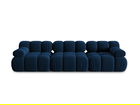 Canapea modulara 3 locuri, Bellis, Micadoni Home, BL, 282x94x63 cm, catifea, albastru regal