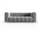 Canapea modulara 3 locuri, Lupine, Micadoni Home, BL, 228x87x70 cm, catifea, gri