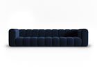 Canapea modulara 5 locuri, Lupine, Micadoni Home, BL, 318x87x70 cm, catifea, albastru regal