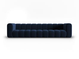 Canapea modulara 5 locuri, Lupine, Micadoni Home, BL, 318x87x70 cm, catifea, albastru regal