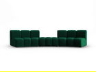 Canapea semirotunda 4 locuri, Lupine, Micadoni Home, BL, 367x118x70 cm, velur, verde bottle