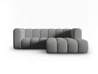 Coltar dreapta 3 locuri, Lupine, Micadoni Home, BL, 228x175x70 cm, poliester chenille, gri