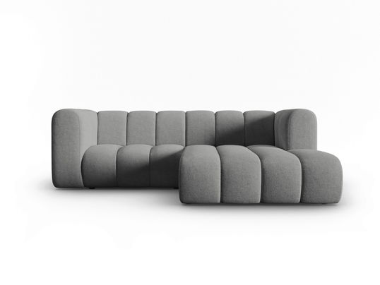 Coltar dreapta 3 locuri, Lupine, Micadoni Home, BL, 228x175x70 cm, poliester chenille, gri