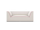 Canapea 2 locuri, Ruby, Micadoni Home, BL, 174x93x69 cm, tesatura chenille, bej/rosu