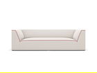 Canapea 3 locuri, Ruby, Micadoni Home, BL, 232x93x69 cm, tesatura chenille, bej/rosu