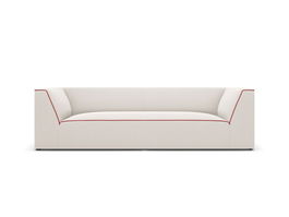 Canapea 3 locuri, Ruby, Micadoni Home, BL, 232x93x69 cm, tesatura chenille, bej/rosu