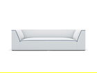 Canapea 3 locuri, Ruby, Micadoni Home, BL, 232x93x69 cm, tesatura chenille, gri deschis/albastru royal