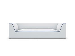 Canapea 3 locuri, Ruby, Micadoni Home, BL, 232x93x69 cm, tesatura chenille, gri deschis/albastru royal