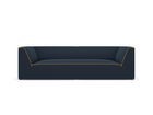 Canapea 3 locuri, Ruby, Micadoni Home, BL, 232x93x69 cm, tesatura chenille, albastru royal/galben