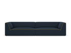 Canapea 4 locuri, Ruby, Micadoni Home, BL, 302x93x69 cm, tesatura chenille, albastru royal/galben
