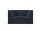 Fotoliu, Ruby, Micadoni Home, BL, 120x93x69 cm, tesatura chenille, albastru royal/galben