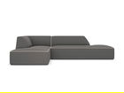 Coltar modular stanga 4 locuri, Ruby, Micadoni Home, BL, fara cotiera, 273x180x69 cm, tesatura chenille, gri/bej